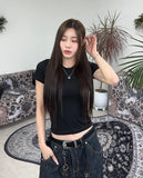 Ella Ribbed Basic Short Sleeves