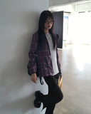 Edic Interseasonal See-Through Back Slit Snap Button T-shirt