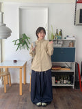 Covendi Shoulder Pintuck Cotton Over Shirt