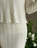 Pline Round Punching Knit Two Piece