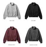 Crop Ridge Half Neck Sweatshirt