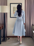 Siken Double Crop Jacket Flare Skirt Set