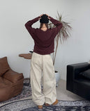 Maren Fingerhole Crop Hooded Zip-Up