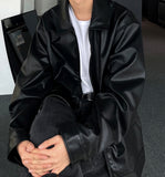 Milut leather two-way jacket