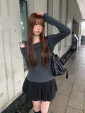 Haev String Ribbon Off-Shoulder Rib Knit