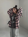 Naming Big Hood Checkered Shirt