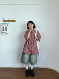 [unisex] Colmas Check Seersucker Short Sleeve Shirt