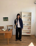 Ebenk Back Ribbon Cotton Over Shirt