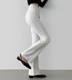 High Quality Banding Span Bootcut Cotton Pants