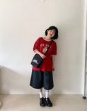 [unisex] Ensert Printed Ringer Over Short Sleeve T-shirt