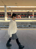 Dunve Sailor Collar Duffel Knit Cardigan
