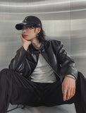 Kent western buckle leather jacket