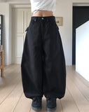 Porty Studded Belted Balloon Pants