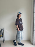 Lilbet denim cargo bermuda pants