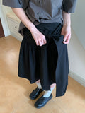 Loen Tie Midi Skirt