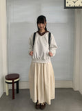 [BAONHAUS] Mitun Cut Banding Balloon Long Skirt