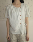 Lamon Wrap Short Sleeve Blouse