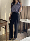 Luaka Pin Tuck Wide Slacks