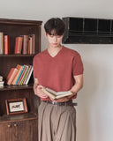 Benel V-neck Short Sleeve Knit