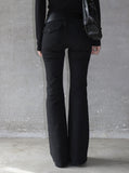 Flap bootcut pants
