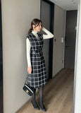 Neti Check Vest Tweed One Piece