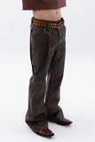 rockstern leather bootcut pants