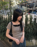 Solid Stripe Short Sleeve T-Shirt