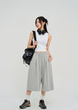 Low Balloon Crop Bermuda Pants