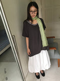 New Hit Shirring Balloon Banding Long Skirt