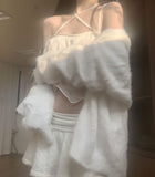 Katsumi Loose-Fit Fur Cardigan