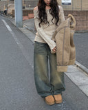 Lutz Vintage Washing Denim Wide Pants