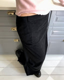 Yurin shirring ribbed long skirt