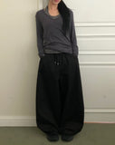 Seren Cross Wide Cotton Banding Pants