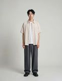 Clean One Tuck Banding Wide Slacks