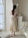 Blooming Half Drape Span T-Blouse