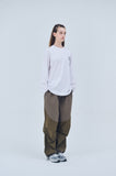 Round Cut Dart Nylon Pants