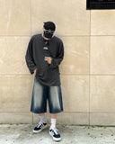 Tinted Half Bermuda Jeans