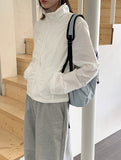 [MADE] Shanti Windbreaker Shirring Pleated Crop Long Sleeve Zip-Up