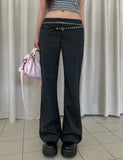 pinter striped low-rise pants