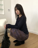 Pirun Tencel Layered Button Long Sleeve T-shirt
