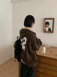 Cohidden Embroidery Printing Two-Way Over Hood Zip-Up