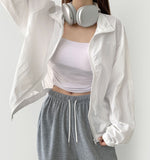 Daily Collar Light Shibori Windbreaker