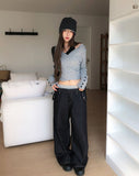 Onu Sagging Banding Layered Denim Pants