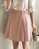 Wayling Pleated Banding Skirt Pants