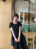Selverco Layered Shirring Tiered Short Sleeve One Piece
