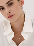 Etreve Silver Note Wave Necklace