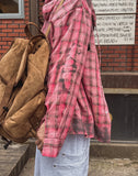 Venish dirty hood check shirt