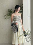 Deflin Stripe Sleeveless One Piece