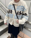 Tomoki Cowichan Wool Knit Cardigan