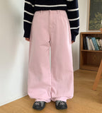 Muntove Color Cotton Wide Pants